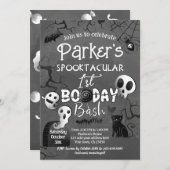 Spooky One Blue Ghost Halloween Einladung (Vorne/Hinten)