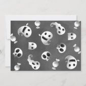 Spooky One Blue Ghost Halloween Einladung (Rückseite)