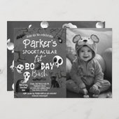 Spooky One Blue Ghost Halloween Einladung (Vorne/Hinten)