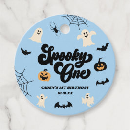 Spooky One Blue Halloween 1. Geburtstag Party Geschenkanhänger