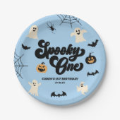 Spooky One Blue Halloween 1. Geburtstag Party Pappteller (Vorderseite)