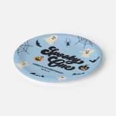 Spooky One Blue Halloween 1. Geburtstag Party Pappteller (Schrägansicht)