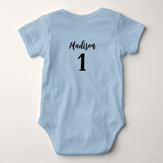 Spooky One Blue Halloween Ghost Baby Strampler (Rückseite)