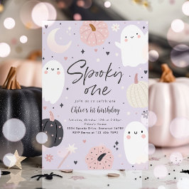 Spooky One Boho Halloween Ghost 1. Geburtstag Part Einladung