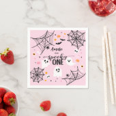 Spooky One Cute Ghost Pink Halloween Serviette (Beispiel)