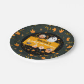Spooky One Cute Halloween Birthday Pappteller (Schrägansicht)