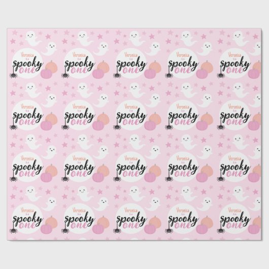 Spooky One erster Geburtstag Geschenkpapier (Flach)