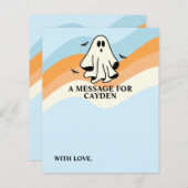 Spooky One First Birthday Time Capsule Nachricht (Vorne/Hinten)