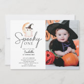 Spooky One Foto Geburtstag Einladung (Vorderseite)
