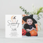 Spooky One Foto Geburtstag Einladung (Stehend Vorderseite)