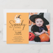 Spooky One Foto Geburtstag Einladung (Vorderseite)