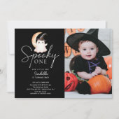 Spooky One Foto Geburtstag Einladung (Vorderseite)