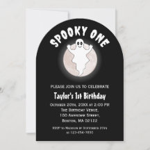 Spooky One Fun Halloween Ghost Erster 1. Geburtsta