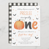 Spooky One Geburtstag Halloween Einladung (Vorne/Hinten)