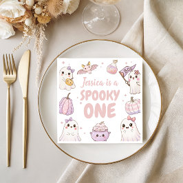 Spooky One Geburtstag Napkin Niedliche Geister Serviette