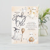 Spooky One Geburtstagsparty Einladung (Stehend Vorderseite)