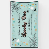 Spooky One Gender Neutral Halloween 1. Geburtstag Banner (Vertikal)
