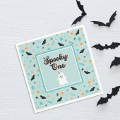 Spooky One Gender Neutral Halloween erster Geburts Serviette