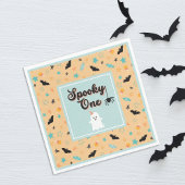 Spooky One Gender Neutral Halloween erster Geburts Serviette