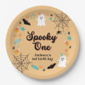 Spooky One Gender Neutral Halloween Party Pappteller (Vorderseite)