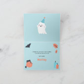 Spooky One Ghost Boy 1. Geburtstag Party Dankeskarte (Innenseite)