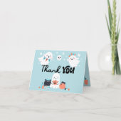 Spooky One Ghost Boy 1. Geburtstag Party Dankeskarte (Vorderseite)