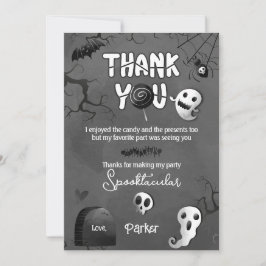 Spooky One Ghost Halloween Thank You Cards Einladung