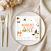 Spooky One Ghost Pumpkin Napkin Serviette