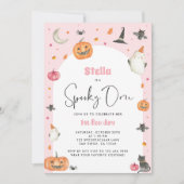 Spooky One Girl 1st Boo-Day Halloween Einladung (Vorderseite)