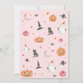 Spooky One Girl 1st Boo-Day Halloween Einladung (Rückseite)