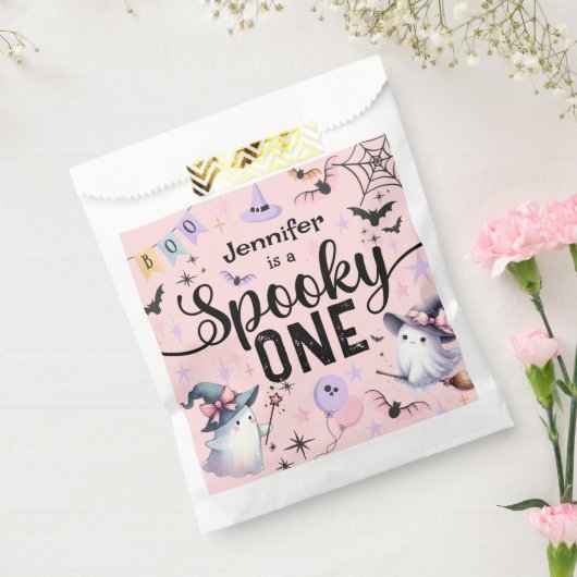 Spooky One Girl Niedlich Ghost Halloween 1. Geburt Geschenktütchen (Versiegelt)