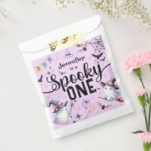Spooky One Girl Niedlich Ghost Halloween 1. Geburt Geschenktütchen (Versiegelt)