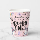 Spooky One Girl Niedlich Ghost Halloween 1. Geburt Pappbecher (Vorderseite)