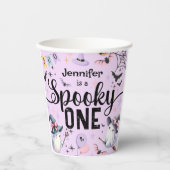 Spooky One Girl Niedlich Ghost Halloween 1. Geburt Pappbecher (Vorderseite)