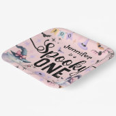 Spooky One Girl Niedlich Ghost Halloween 1. Geburt Pappteller (Gewinkelt)