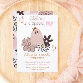 Spooky One Girls erster Geburtstag Einladung