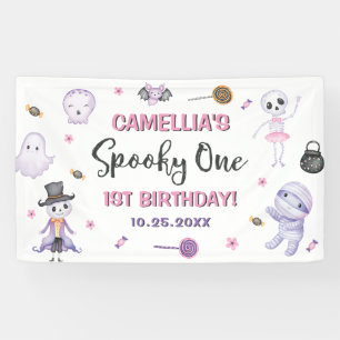 Spooky One Girls Halloween 1. Geburtstag Banner
