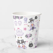 Spooky One Girls Halloween 1. Geburtstag Pappbecher (Rückseite)