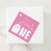 Spooky One Girls Pink Ghost Halloween 1. Geburtsta Geschenkanhänger (Beispiel)