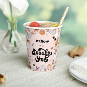 Spooky One Groovy Halloween 1. Geburtstag Pappbecher