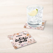 Spooky One Groovy Halloween 1. Geburtstag Rechteckiger Pappuntersetzer (Vor Ort)