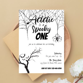 Spooky One | Halloween 1. Geburtstag | Aufforderun Einladung