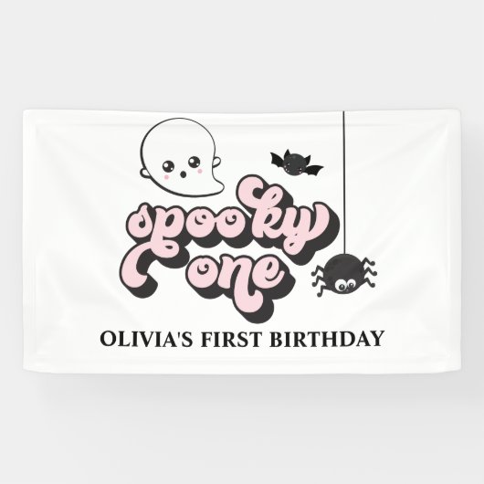 Spooky One Halloween 1. Geburtstag Banner (Horizontal)