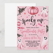 Spooky One Halloween 1. Geburtstag Einladung (Vorne/Hinten)