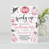 Spooky One Halloween 1. Geburtstag Einladung (Stehend Vorderseite)