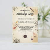 Spooky One Halloween 1. Geburtstag Einladung (Stehend Vorderseite)