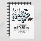 Spooky One Halloween 1. Geburtstag Einladung (Vorne/Hinten)