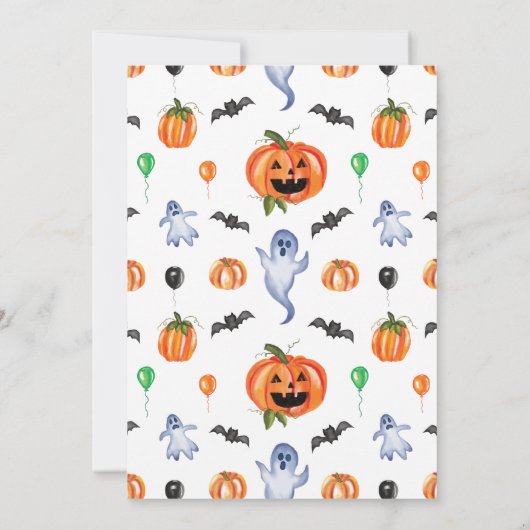 Spooky One Halloween 1. Geburtstag Einladung (Rückseite)