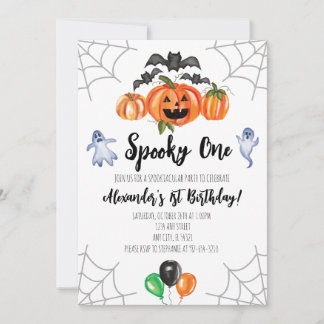Spooky One Halloween 1. Geburtstag Einladung