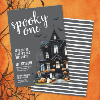 Spooky One Halloween 1. Geburtstag Einladung